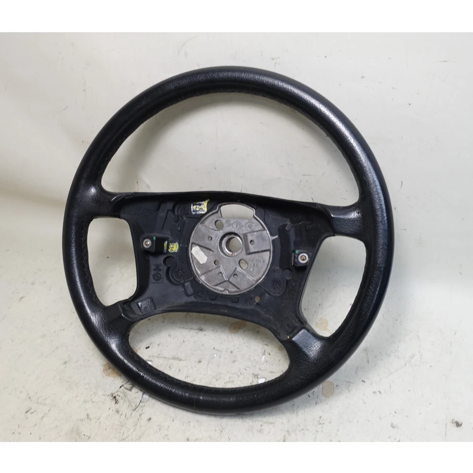 BMW E38 1999-2001 Serie 7 E39 Volante de 4 radios de cuero de fábrica negro original Foto 3 de 4