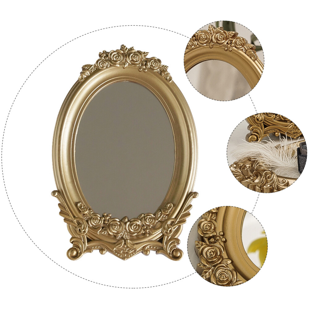 Decorative Storage Mirror Vintage Cosmetic Mirror Vintage Mirror Tray