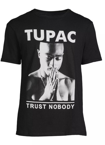 Tupac Shirt Men’s 2XL XXL Black 2PAC Trust Nobody Cotton Tee Rap Hip Hop New - Picture 6 of 11