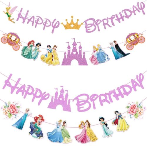 Pink Princess Birthday Banner Party Decor for Girls(386)