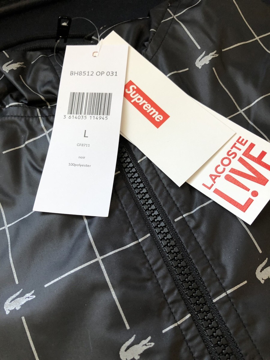 BRAND NEW SUPREME X LACOSTE REFLECTIVE GRID NYLON ANORAK BRAND NEW SUPREME X LACOSTE REFLECTIVE GRID NYLON ANORAK