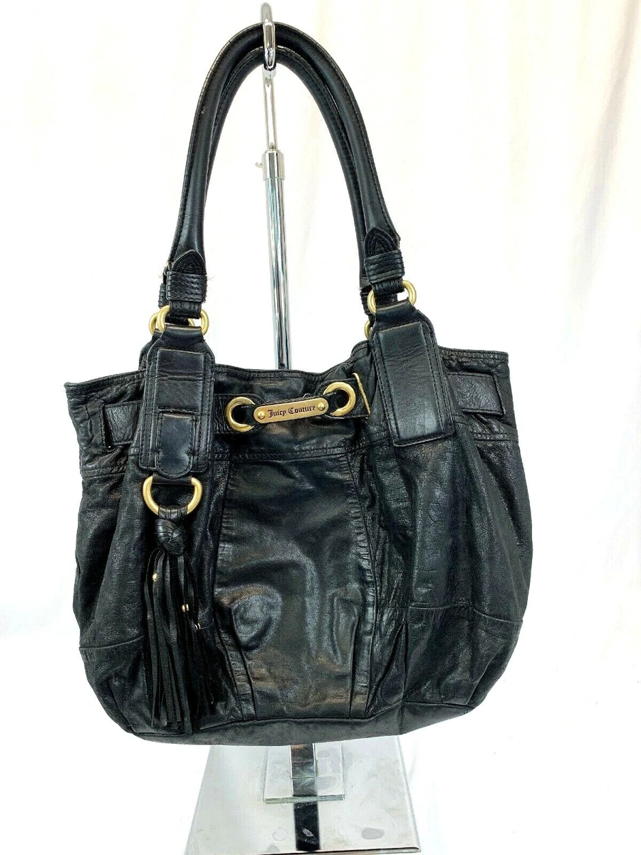 Juicy couture hotsell black leather purse
