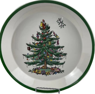 Spode Christmas Tree Quiche Pie Plate 3/4” Santa Topper