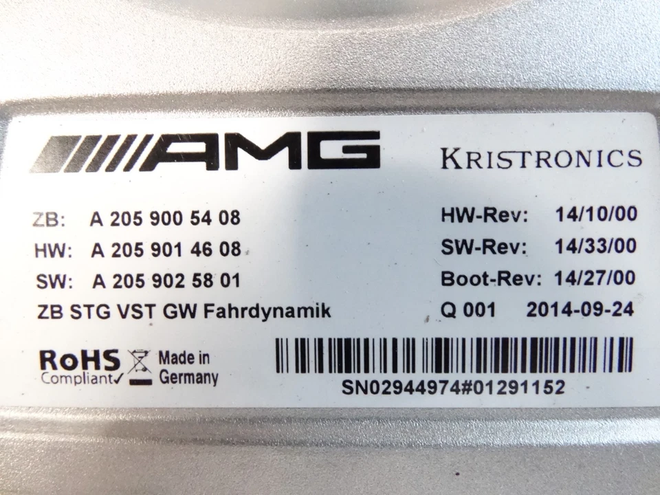 Mercedes Benz W205 C43 AMG ECU Control Module Unit A2059005408 A2059014608 Foto 2 de 3