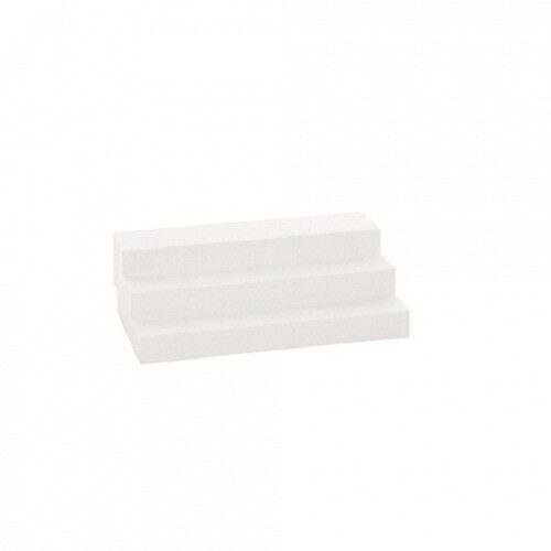 EXPAND-A-SHELF 68.5x21x11cm Three Stepped, Tough Plastic WHITE - Picture 4 of 5