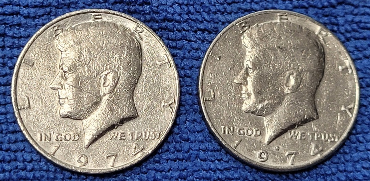 1974 1P+1D Kennedy Half Dollar Missing Reeded Edge. | eBay