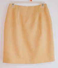 The U.S. Clothing Company VTG Yellow Career Skirt S 8 Lined Union Made n the USA