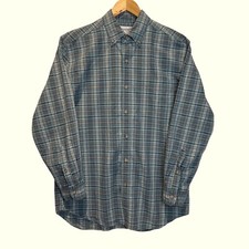 Carhartt Plaid Button Down Long Sleeve 100 Cotton Pocket Casual Shirt Mens Med