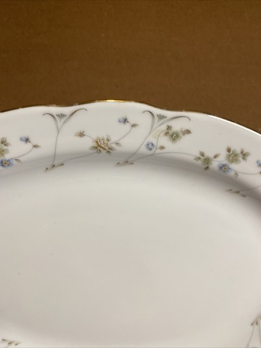 Mikasa "Home Beautiful" Briarwood ME212 blue/peach/gold floral Serving Platter - Picture 7 of 12
