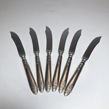 Meriden Cutlery Company Antique 1800s Fruit Knife Set Of 6 #12 See Photos