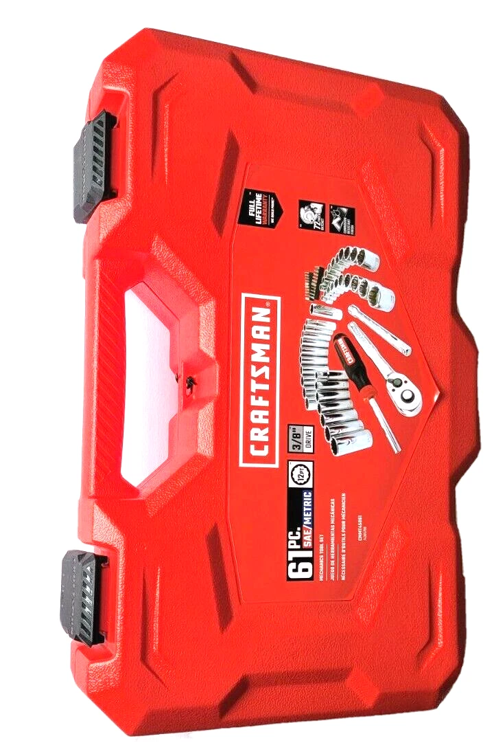 CRaftsman mechanic s tool set 61pc SAE Mm 12 Ptos 3 8