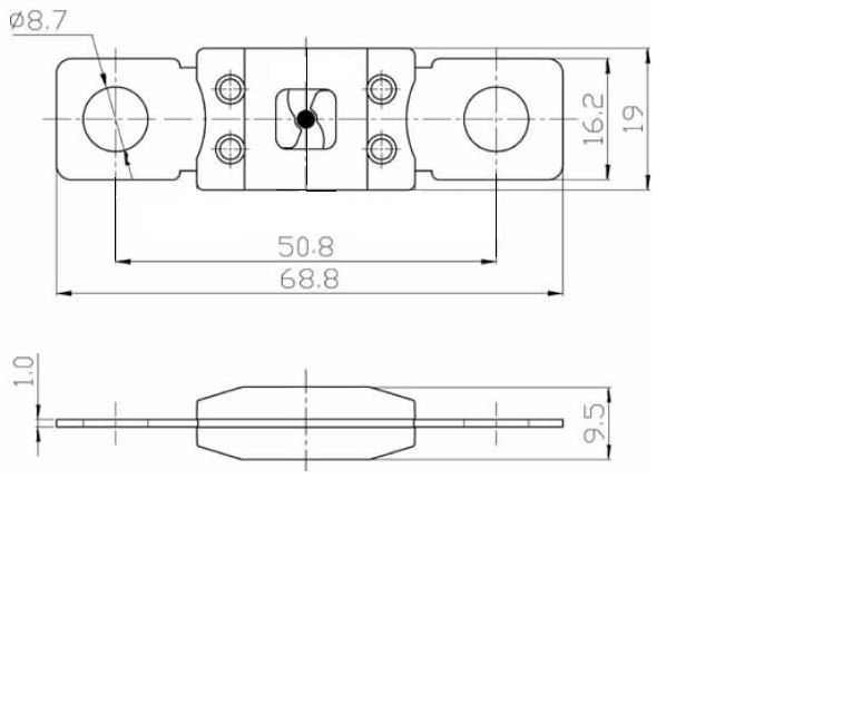 MEGA Fuse 80 Amp Automotive Bolt Down Fuse Slow Blow 80A (1 piece