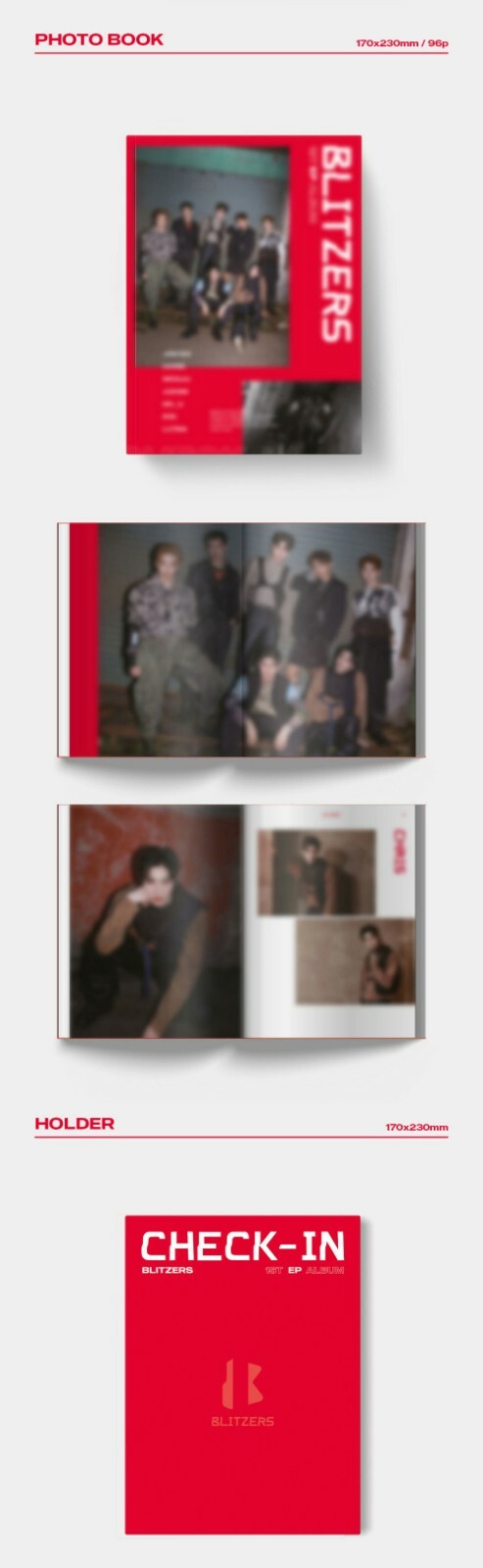 BLITZERS - CHECK-IN Album CD+Photobook+Photocard+Toon card+Diary Index