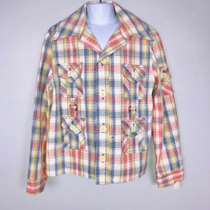 pink and white checkered jacket