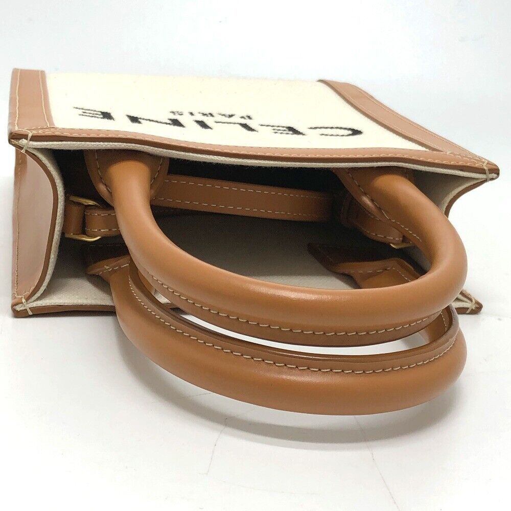 CELINE logo Vertical Cabas Mini 2WAY Shoulder Bag Canvas CELINE logo Vertical Cabas Mini 2WAY Shoulder Bag Canvas
