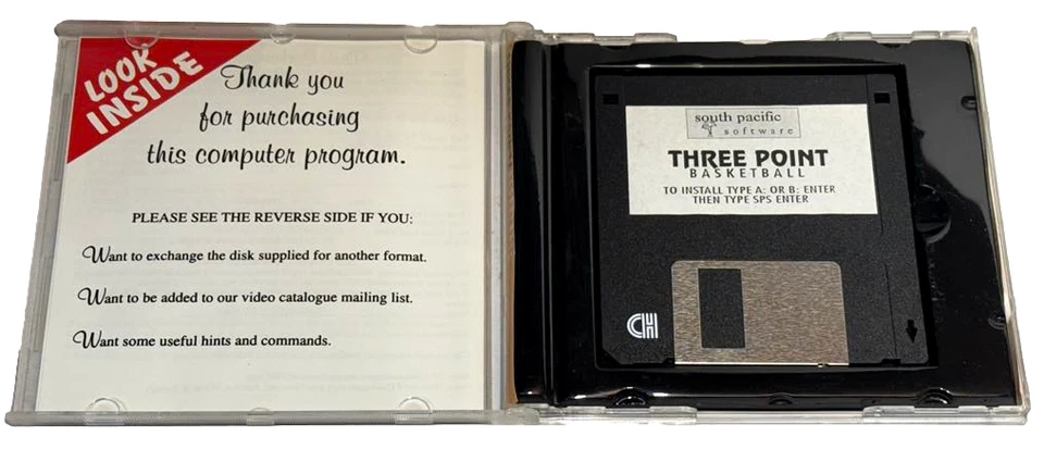Three Point Basketball DOS PC 3.5 Floppy South Pacific Software - Image 3 of 4