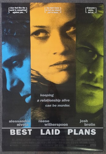1998 BEST LAID PLANS one sheet movie poster ~ DS ~ 27x40 ~ Reese Witherspoon