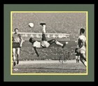 Pele Autographed Brazil (Bicycle Kick BW) Deluxe Framed 16x2