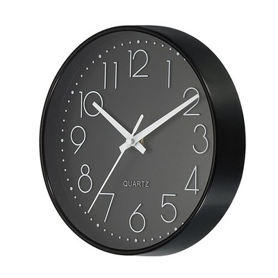 8 Inch Round Wall Clock, Battery Operated Silent Non-Ticking Wall Clocks for ...