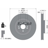 2X Textar 92103205 Bremsscheibe FüR Mercedes Benz M Klasse W163