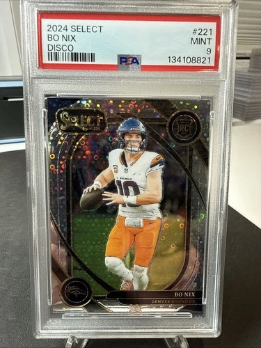 2024 Select Bo Nix RC PSA 9 Disco Prizm 🔥🔥🔥💵💵💵