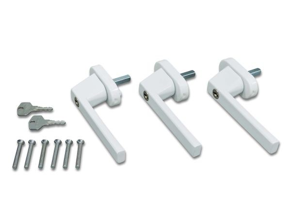 Abus Fenstergriffe FG210 Weiß Griff AbschließBar Fensterklinke Mit Schloss-image