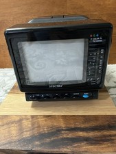 Spectra  Color TV Black, Vintage with Handle,  Its working