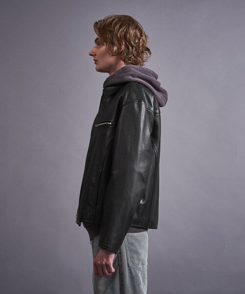 Monkey Time Cowhide Leather Jacket - Small - image 5