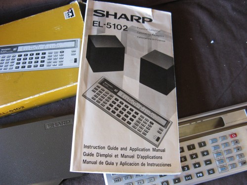 Ancienne calculatrice finance "pour pièce" Sharp EL-5102 Made in Japan Vs 1975 - Afbeelding 8 van 11