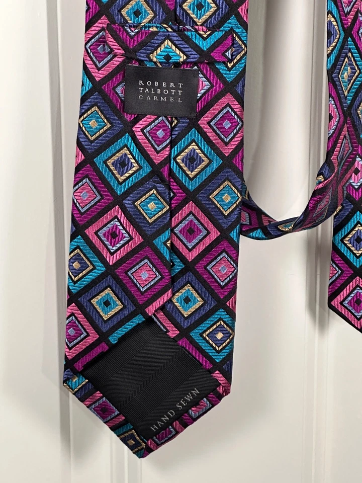 Corbata Robert Talbott Best Of Class Rosa Seda Carnaval 3 5/8 x 60 Foto 4 de 4