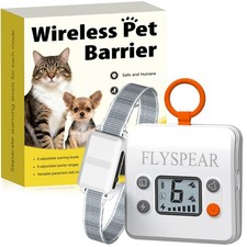 Wireless Cat Barrier - Rechargeable Indoor Barrier with 6 Adjustable Range Ra...