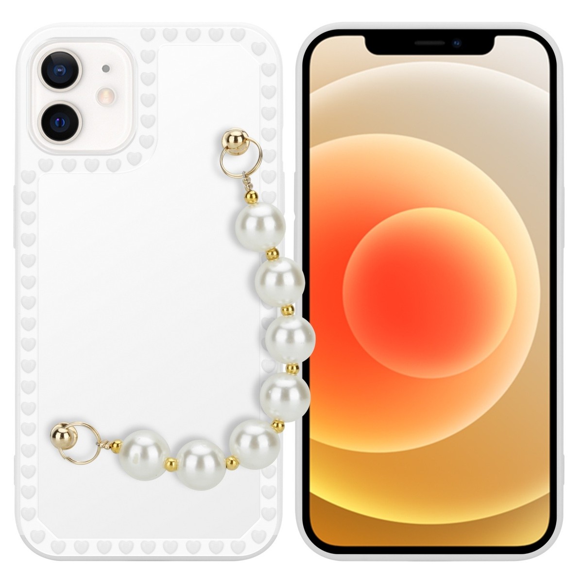 Hülle für Apple iPhone 12 Schutz Handy Hülle TPU Case Etui Kette