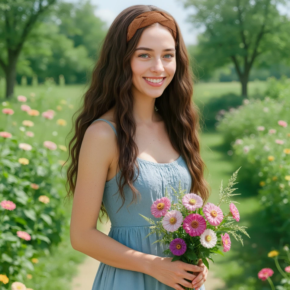 Peluca larga rizada diadema mujer peluca larga rizada con aro para el cabello mujeres fiesta juegos con disfraces Foto 4 de 4