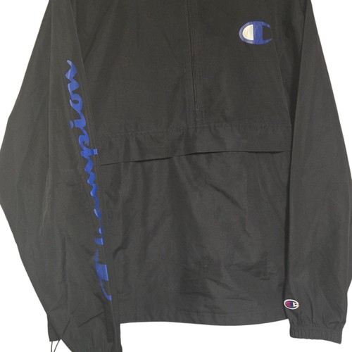 Champion Windbreaker Jacket Pull Over Half Zip Rain Coat Anorak Men’s Medium - Picture 5 of 11