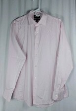 Bonobos Stretch Slim Fit White Pink Plaid Button Down Shirt   L/S Mens 16.5