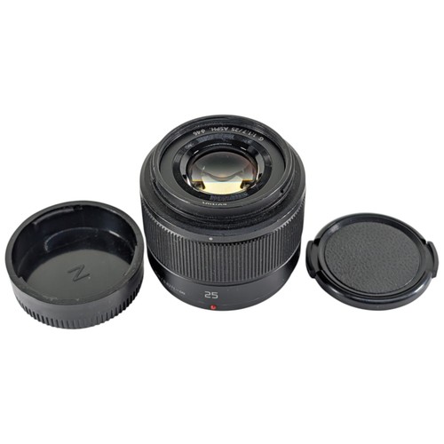 Panasonic LUMIX G 25mm f/1.7 Aspherical Lens for Micro Four Thirds w/ Caps