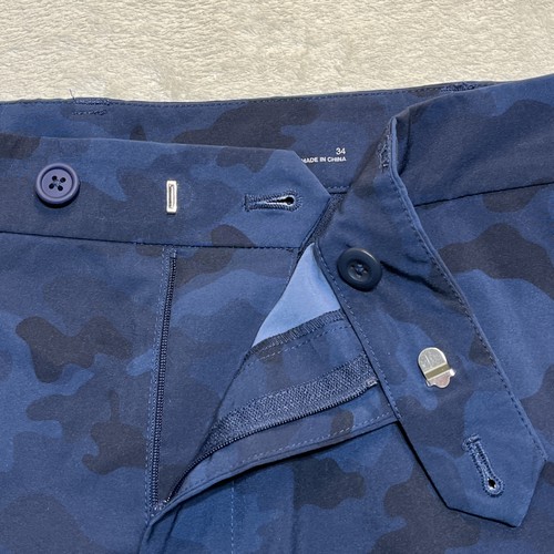 G/FORE Golf Shorts Icon Camo Skull & Tees Technical Stretch Blue Men's Size 34 - Picture 6 of 12