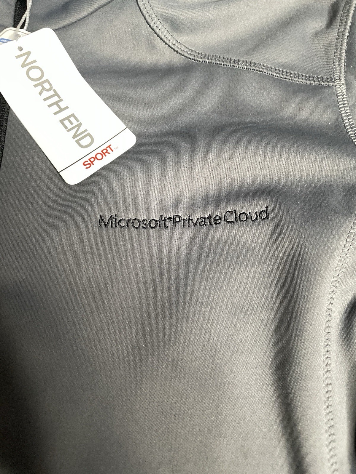 MICROSOFT CLOUD NORTH END SPORT Large Unisex Full Zip Windbreaker Gray NWT