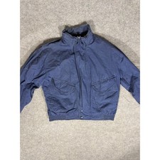 OshKosh Bgosh Vintage Mens Bomber Jacket Navy Blue Green Contrast Size M 38-40