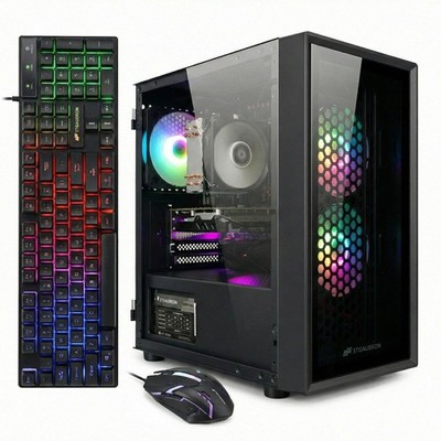 Gaming PC Desktop Intel i7 Xeon E5 3.0GHz 16GB RAM 512GB SSD RX 550 STGAubron