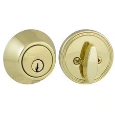 Polished Brass Single Cylinder Deadbolt Free Shipping New