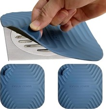 Shower Drain Cover Tub Stopper,2 Pieces Sewer Anti-Odor Mat Deodorizing Drain