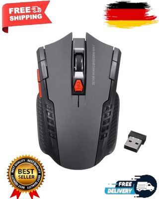Funk Maus Gaming Kabellos Wireless Mouse Für PC Laptop Schwarz Grau Rot Blau USB