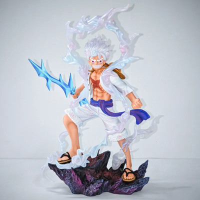 One Piece Figure Luffy Gear 5 Nika 28cm Statue Anime Gift - NEW W/Box