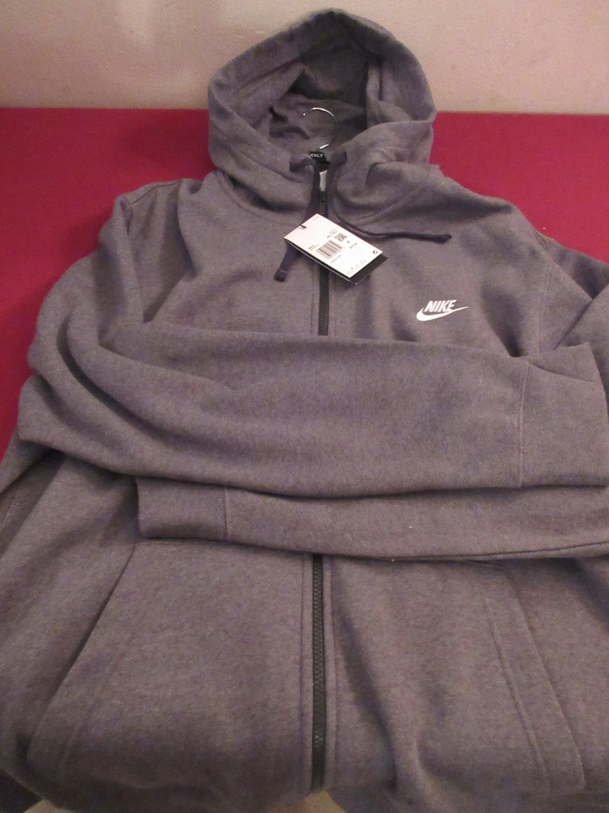 Nike Therma Fit Hoodie Fitness Full Zip Heather Grey Size XXL Tall New with Tags
