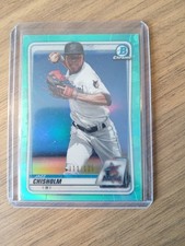 2020 Bowman Chrome Jazz Chisholm Prospect Aqua Refractor #111/125 NY Yankees