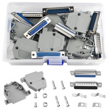 WMYCONGCONG 10 PCS DB25 Solder Connector 25 Pin Male/Female D-Sub Solder...