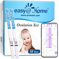 Easy Home 50 Ovulation Test Strips FSA Eligible Ovulation Predictor Kit