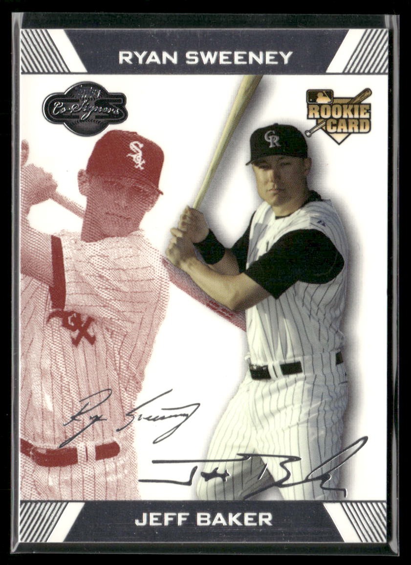 Jeff Baker Ryan Sweeney 2007 Topps Co-Signers Red #97 /299