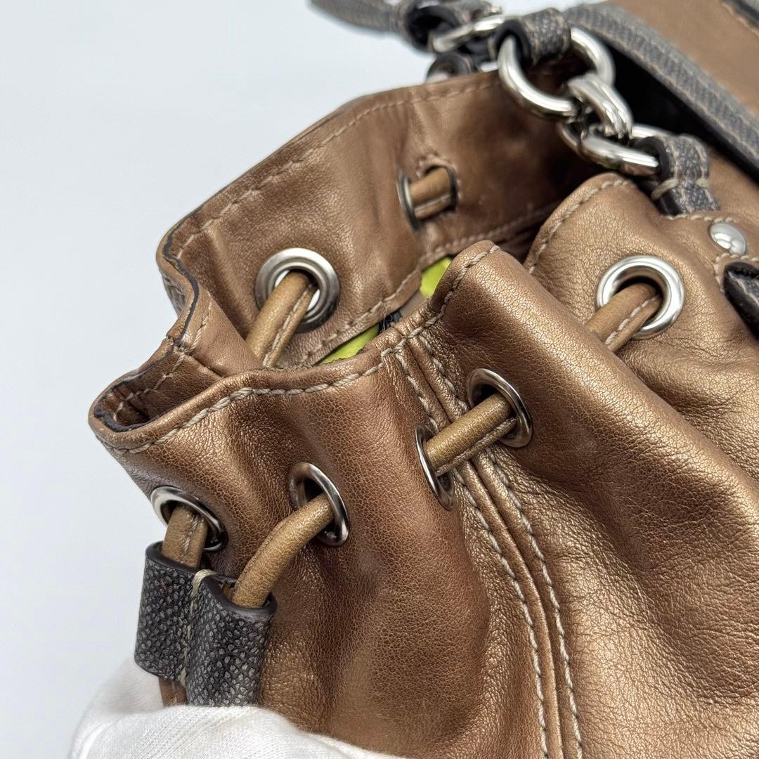 Excellent Condition Coach Legacy Handbag Metallic Bronze thumbnail 10